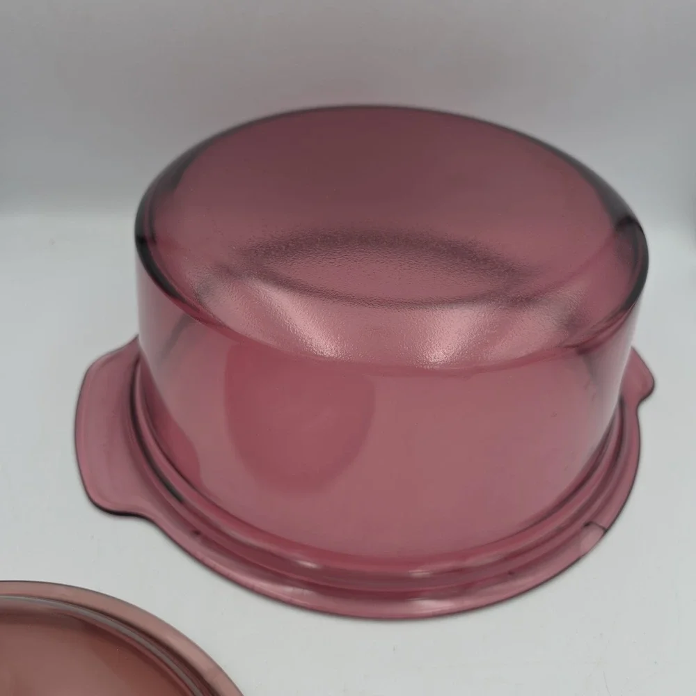 CORNING VISIONS CRANBERRY  5 L COVERED DUTCH OVEN USA READ